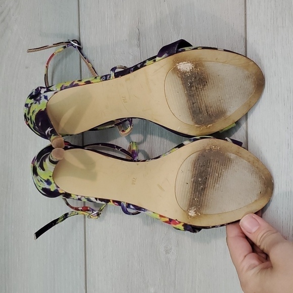 Steve Madden Women Feliz Watercolor Tie Dye Stilet Ankle Strap Heels Shoes sz 7M - Picture 10 of 12